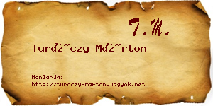 Turóczy Márton névjegykártya