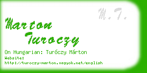 marton turoczy business card