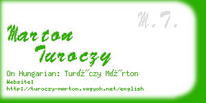 marton turoczy business card